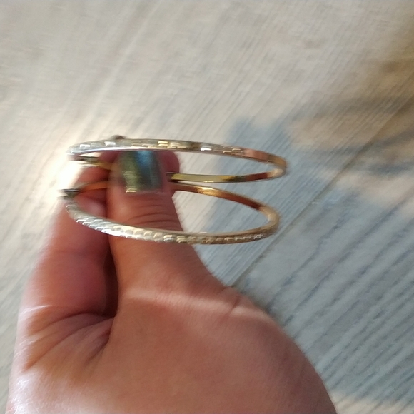 Set of 4 hoop earrings 2 with Crystal - Picture 4 of 8